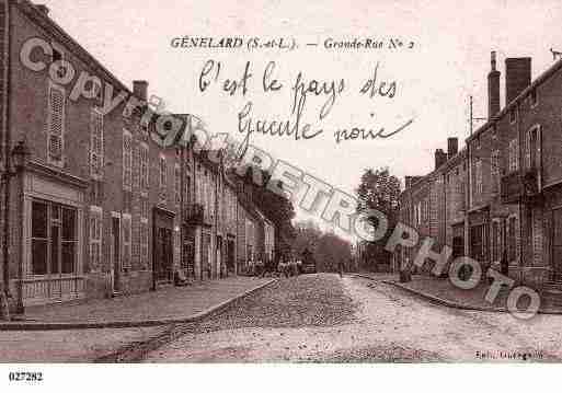 Ville de GENELARD, carte postale ancienne