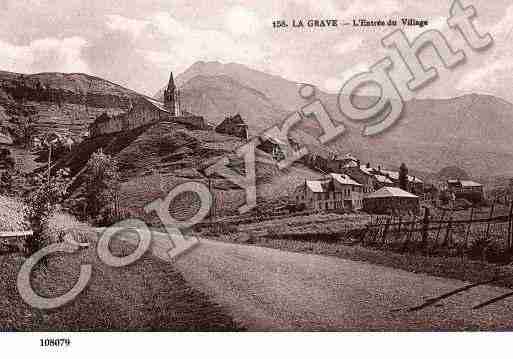 Ville de GRAVE(LA), carte postale ancienne