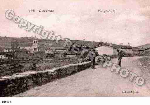 Ville de LACENAS, carte postale ancienne