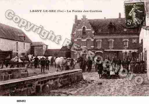 Ville de LAGNYLESEC, carte postale ancienne