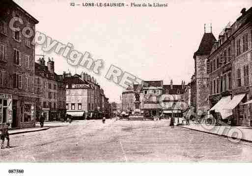 Ville de LONSLESAUNIER, carte postale ancienne