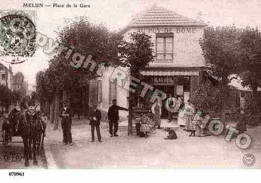 Ville de MELUN, carte postale ancienne