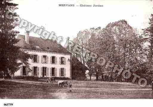 Ville de MERVANS, carte postale ancienne