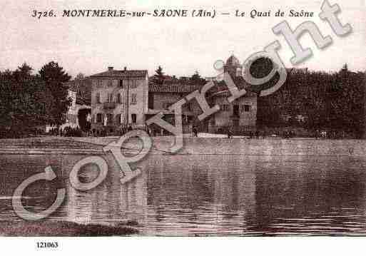 Ville de MONTMERLESURSAONE, carte postale ancienne