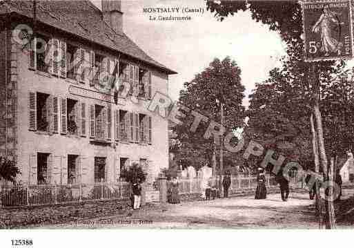 Ville de MONTSALVY, carte postale ancienne