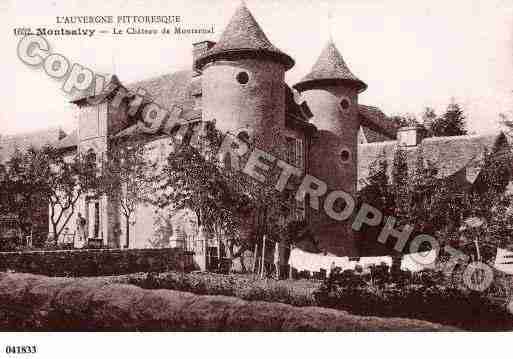 Ville de MONTSALVY, carte postale ancienne