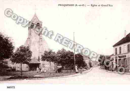 Ville de PECQUEUESE, carte postale ancienne