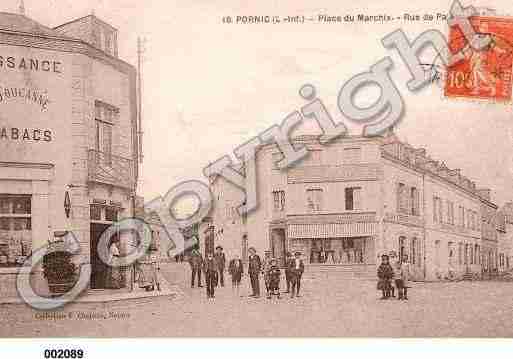 Ville de PORNIC, carte postale ancienne