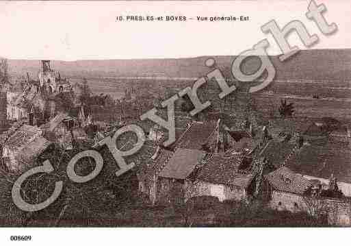 Ville de PRESLESETBOVES, carte postale ancienne