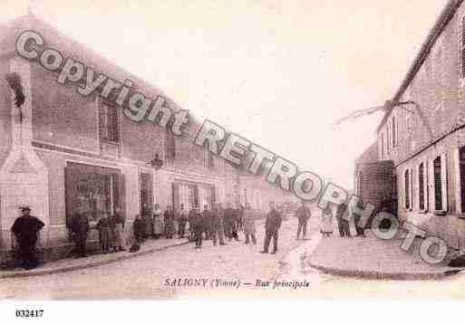 Ville de SALIGNY, carte postale ancienne