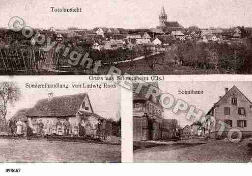 Ville de SCHNERSHEIM, carte postale ancienne