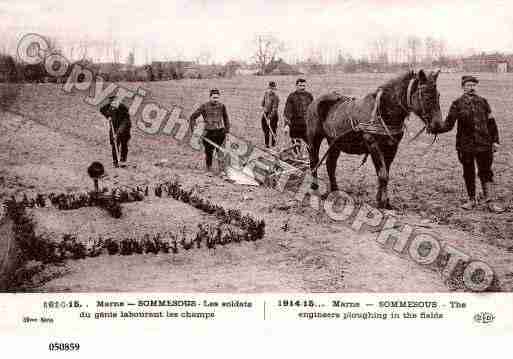 Ville de SOMMESOUS, carte postale ancienne