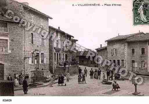 Ville de VILLECHENEVE, carte postale ancienne