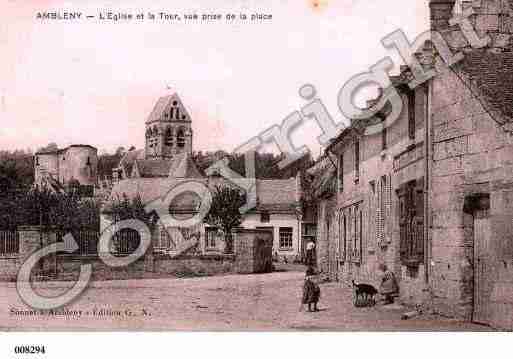 Ville de AMBLENY, carte postale ancienne