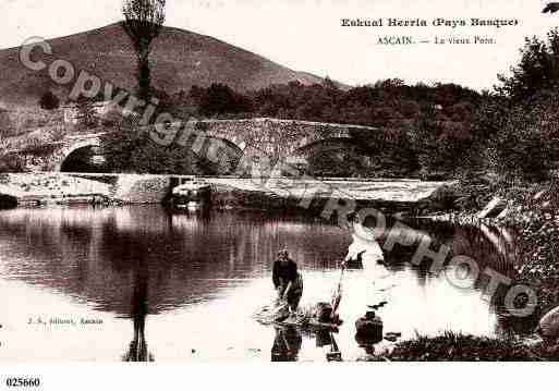 Ville de ASCAIN, carte postale ancienne