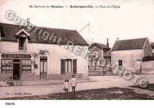 Ville de AUBERGENVILLE, carte postale ancienne