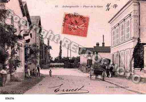 Ville de AUBERGENVILLE, carte postale ancienne