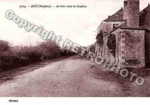 Ville de AZE, carte postale ancienne