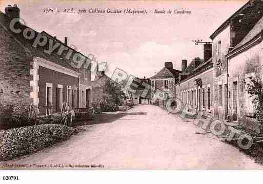 Ville de AZE, carte postale ancienne