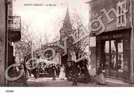 Ville de BROUTVERNET, carte postale ancienne