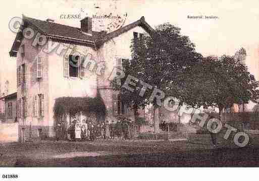 Ville de CLESSE, carte postale ancienne