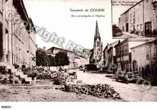 Ville de COUME, carte postale ancienne