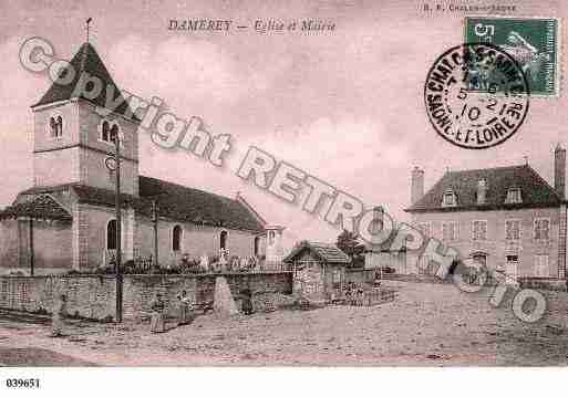 Ville de DAMEREY, carte postale ancienne