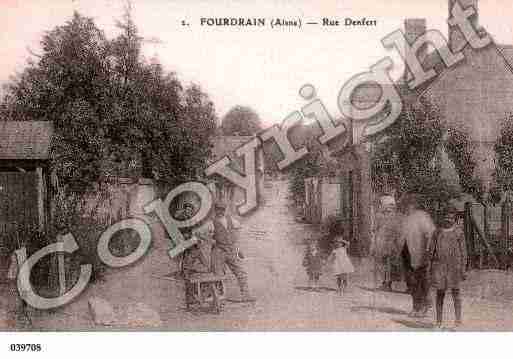 Ville de FOURDRAIN, carte postale ancienne