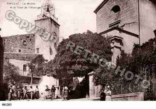 Ville de GAUJAC, carte postale ancienne