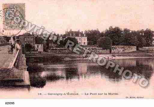 Ville de GERMIGNYL'EVEQUE, carte postale ancienne