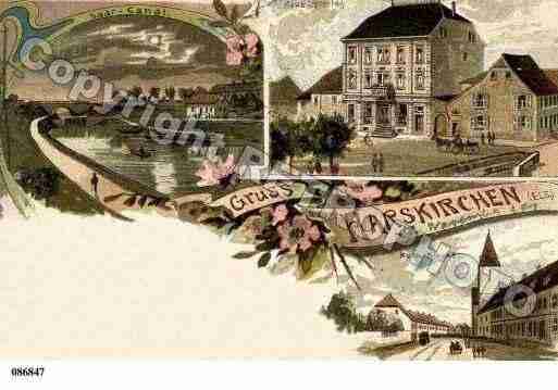 Ville de HARSKIRCHEN, carte postale ancienne