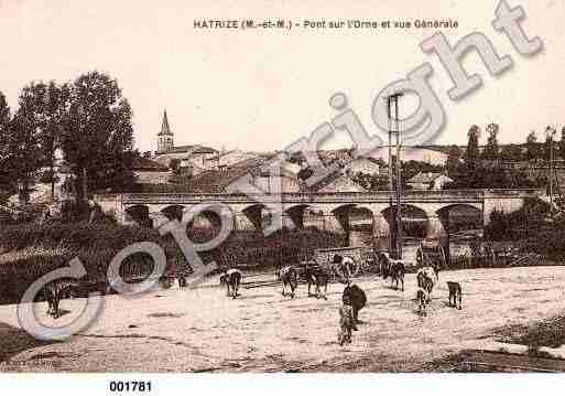 Ville de HATRIZE, carte postale ancienne