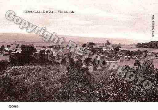 Ville de HERBEVILLE, carte postale ancienne