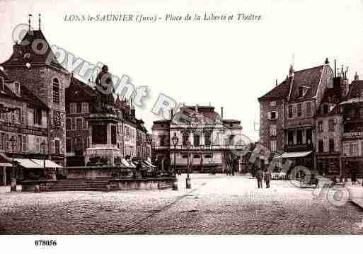 Ville de LONSLESAUNIER, carte postale ancienne