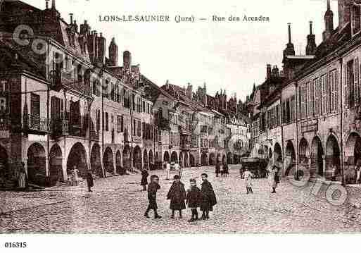 Ville de LONSLESAUNIER, carte postale ancienne