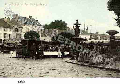 Ville de MELUN, carte postale ancienne