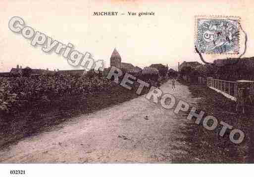 Ville de MICHERY, carte postale ancienne