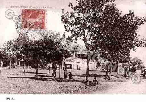 Ville de MONTBARTIER, carte postale ancienne