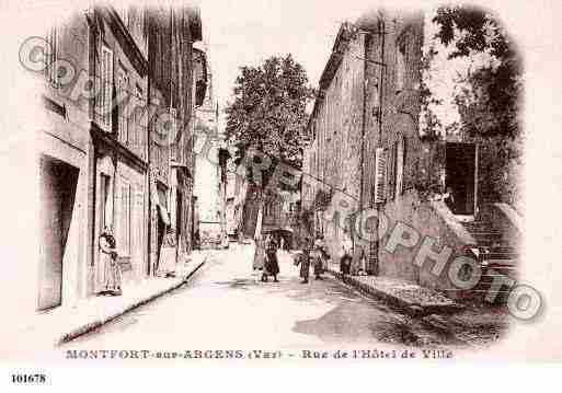 Ville de MONTFORTSURARGENS, carte postale ancienne