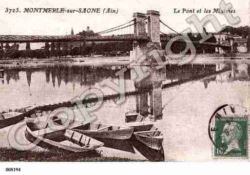 Ville de MONTMERLESURSAONE, carte postale ancienne