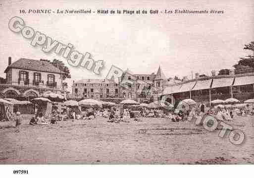 Ville de PORNIC, carte postale ancienne