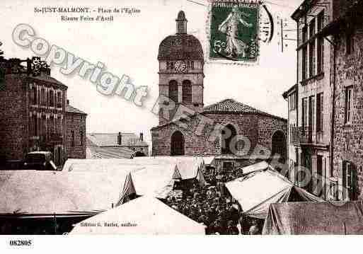 Ville de SAINTJUSTMALMONT, carte postale ancienne