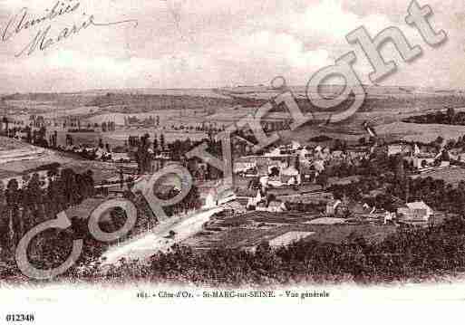 Ville de SAINTMARCSURSEINE, carte postale ancienne