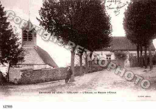 Ville de SUBLIGNY, carte postale ancienne