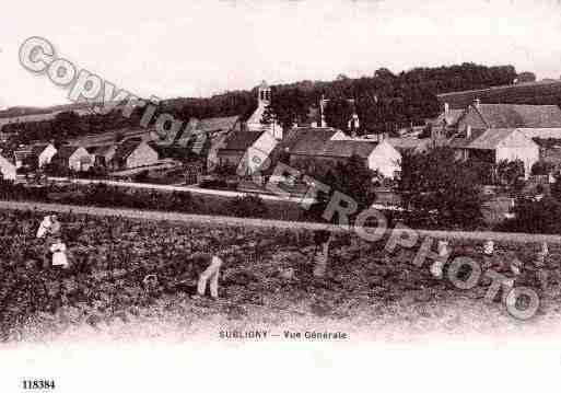 Ville de SUBLIGNY, carte postale ancienne