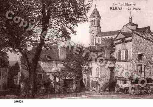 Ville de ALBAS, carte postale ancienne