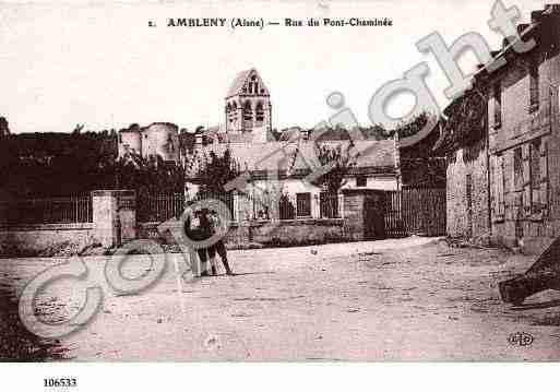 Ville de AMBLENY, carte postale ancienne