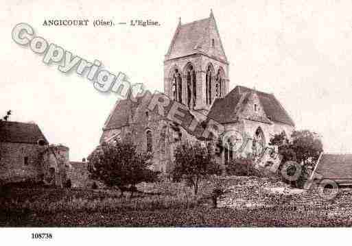 Ville de ANGICOURT, carte postale ancienne