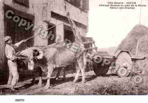 Ville de ASCAIN, carte postale ancienne