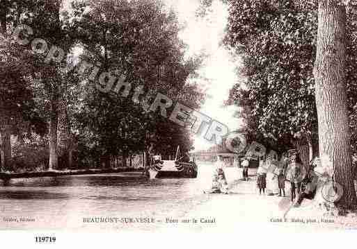 Ville de BEAUMONTSURVESLE, carte postale ancienne